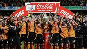 Championship Champions Celebration Collection: Wolverhampton Wanderers: 2009 Championship Title Win - Celebrating Promotion with the Championship