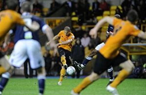 Adlene Guedioura Collection: Wolverhampton Wanderers Adlene Guedioura Scores Stunning Goal for 5-0 Lead Against Millwall in