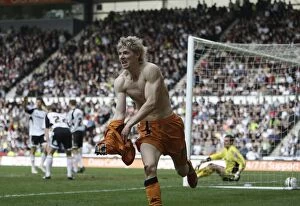 Derby County Vs Wolves Collection: Wolverhampton Wanderers Andrew Keogh's Thrilling Hat-Trick vs