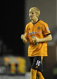 Premiership Collection: Wolverhampton Wanderers Andy Keogh Celebrates First Goal: Wigan Athletic 0-1 BPL Wolves