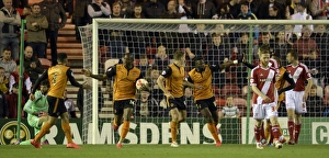 Wolverhampton Wanderers Bakary Sako Celebrates Goal Against Middlesbrough in Sky Bet Championship