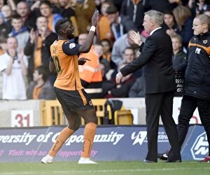 Sky Bet Championship - Wolves v Wigan Athletic - Molineux Collection: Wolverhampton Wanderers: Bakary Sako Scores Second Goal Against Wigan Athletic