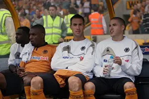 Wolves V Fulham Prints: Wolverhampton Wanderers: Bench Duo - Stefan Maierhofer and Michael Kightly