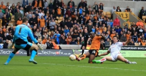 Wolverhampton Wanderers Benik Afobe Scores Third Goal Against Huddersfield Town in Sky Bet Championship