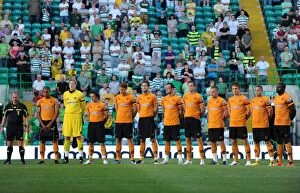 Celtic v Wolves Collection: Wolverhampton Wanderers and Celtic Pay Tribute: A Moment of Silence for the Oslo Attack Victims