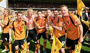 2009 Prints: Wolverhampton Wanderers: Championship Title Win - Celebrating with the Trophy