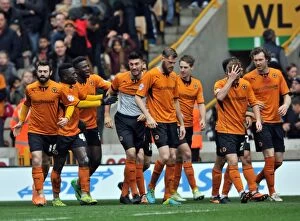 Images Dated 5th April 2014: Wolverhampton Wanderers: Danny Batth's Thrilling Goal Celebration vs