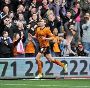 Images Dated 5th April 2014: Wolverhampton Wanderers Dave Edwards Scores His Second Goal Against Peterborough United in Sky Bet