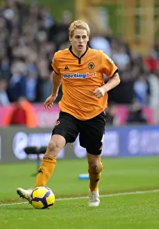 Wolves V Birmingham Prints: Wolverhampton Wanderers David Edwards in Action: Premier League Clash vs Birmingham City
