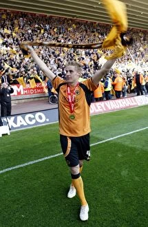 Images Dated 3rd May 2009: Wolverhampton Wanderers: David Edwards' Euphoric Promotion Celebration - Championship Title Win vs