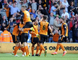 Soccer Wolves Prints: Wolverhampton Wanderers: Euphoric Own Goal Celebration vs