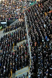 Framed Print : Wolverhampton Wanderers Fans Honor Dean Richards: A Minute's Applause at Wolves vs. Tottenham Hotspur