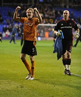 Images Dated 12th December 2009: Wolverhampton Wanderers Glory: Stearman's Euphoric Moment at Full Time vs