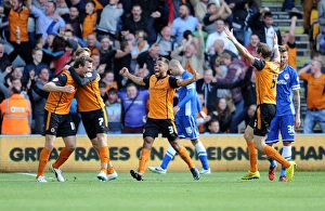 Soccer Wolves Prints: Wolverhampton Wanderers: Own Goal Celebration vs. Cardiff City (Sky Bet Championship)
