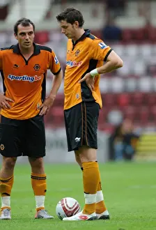 Past Player Prints: Wolverhampton Wanderers: Halford and Milijas Combine for Pre-Season Freekick Goal Against Heart of Midlothian (0-1)