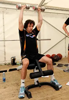 Pre Season Training In Ireland 10-11 Prints: Wolverhampton Wanderers: Intense Weights Training during Pre-Season in Ireland