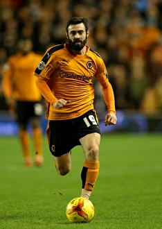 Sky Bet Championship - Wolves V Leeds United - Molineux Stadium Prints: Wolverhampton Wanderers: Jack Price in Action Against Leeds United (Sky Bet Championship)
