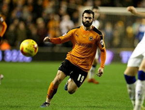 Sky Bet Championship - Wolves V Leeds United - Molineux Stadium Prints: Wolverhampton Wanderers: Jack Price Fights for Possession Against Leeds United (Sky Bet Championship 2014-15)