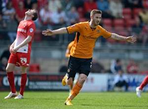 Framed Print : Wolverhampton Wanderers: James Henry's Hat-Trick Celebration vs. Leyton Orient (Sky Bet League One, 2014)