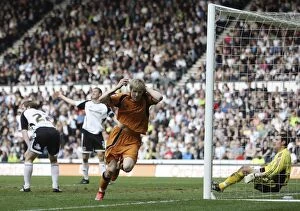 Derby County Vs Wolves Collection: Wolverhampton Wanderers: Keogh's Decisive Goal Secures Championship Victory over Derby County (2009)