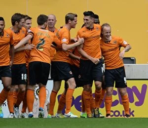 Images Dated 10th August 2013: Wolverhampton Wanderers: Leigh Griffiths Scores Opening Goal