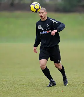 Framed Print : Wolverhampton Wanderers: New Arrival Adlene Guedioura Joins Premier League Training