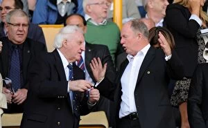 Images Dated 10th September 2011: Wolverhampton Wanderers: A New Era - Morgan and Hayward Reunite on the Wolves Sideline during