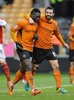 Football Full Length Prints: Wolverhampton Wanderers: Nouha Dicko Scores Brace vs. Bristol City at Molineux