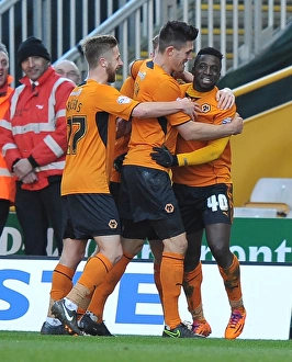 Football Full Length Prints: Wolverhampton Wanderers: Nouha Dicko Scores Third Goal Against Port Vale in Sky Bet League One at Molineux (01-03-2014)