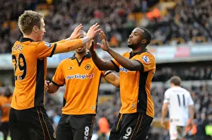 Framed Print : Wolverhampton Wanderers Premier League Glory: Sylvan Ebanks-Blake's Hat-Trick Seals 3-0 Victory Framed Print : Wolverhampton Wanderers Premier League Glory: Sylvan Ebanks-Blake's Hat-Trick Seals 3-0 Victory