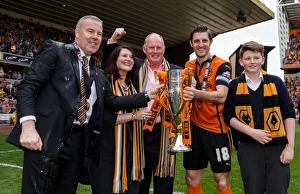 Wolverhampton Wanderers Promoted to Sky Bet League One: Celebrating with Morgan, Jackett, and Ricketts