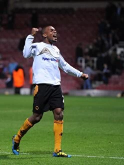 Images Dated 23rd March 2010: Wolverhampton Wanderers: Ronald Zubar's Euphoric Reaction to Full-Time Victory over West Ham