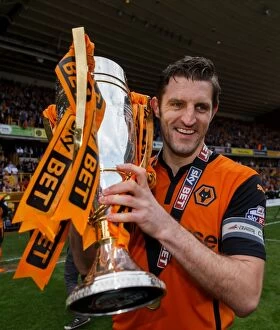 Images Dated 3rd May 2014: Wolverhampton Wanderers: Sam Ricketts and Team Celebrate Sky Bet League One Title Win at Molineux