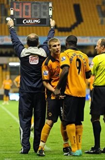Images Dated 24th August 2010: Wolverhampton Wanderers: Sam Winnall Replaces Sylvan Ebanks-Blake in Carling Cup Match against
