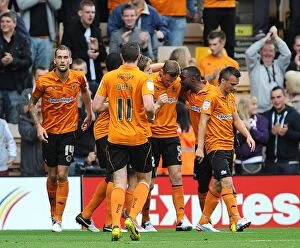 Images Dated 16th September 2012: Wolverhampton Wanderers: Stearman Scores Second Goal Against Leicester City in Championship Match