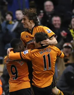Framed Print : Wolverhampton Wanderers: Stephen Hunt Scores the Opener Against Birmingham City in the Premier League Framed Print : Wolverhampton Wanderers: Stephen Hunt Scores the Opener Against Birmingham City in the Premier League