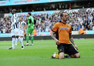 Wolves v West Bromwich Albion Collection: Wolverhampton Wanderers Steven Fletcher Scores Hat-trick in 3-0 Crushing Victory over West