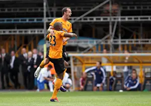 Framed Print : Wolverhampton Wanderers Steven Fletcher Scores Brace: 2-0 Lead Over Real Zaragoza