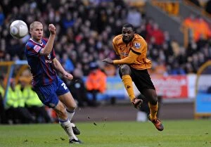 Images Dated 23rd January 2010: Wolverhampton Wanderers Sylvan Ebanks-Blake Pursues FA Cup Victory Against Crystal Palace
