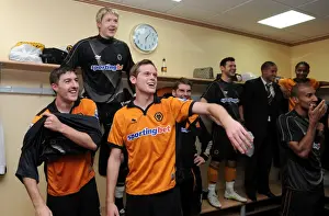 Wolves V Blackburn Rovers Prints: Wolverhampton Wanderers: Triumphant Trio - Stearman