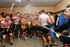 Championship Champions Celebration Collection: Wolverhampton Wanderers: Unforgettable Championship Triumph - Celebrating with the Champions