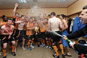 Coca Cola Football League Championship Prints: Wolverhampton Wanderers: Unforgettable Championship Triumph - Celebrating with the Champions