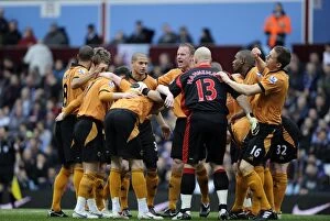Images Dated 20th March 2010: Wolverhampton Wanderers: United in Focus - Pre-Match Huddle (Aston Villa vs. Wolves, Premier League)