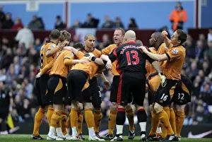 Aston Villa V Wolves Prints: Wolverhampton Wanderers: United in Focus - Pre-Match Huddle (Aston Villa vs)