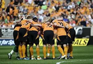 Wolves V Blackburn Prints: Wolverhampton Wanderers: United in Focus - Team Huddle: Wolves vs Blackburn Rovers