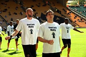 Images Dated 29th August 2010: Wolverhampton Wanderers: Van Damme and Ward in Unified Murray Shirts - Wolves vs