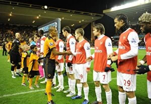 Images Dated 10th November 2010: Wolverhampton Wanderers vs. Arsenal: A Mascot Showdown - Barclays Premier League