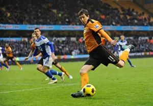 Player Prints: Wolverhampton Wanderers vs Birmingham City: Stephen Ward in Action - Premier League Showdown