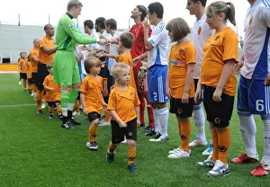 Framed Print : Wolverhampton Wanderers vs Real Zaragoza: A Mascot Showdown - Pre-season Friendly
