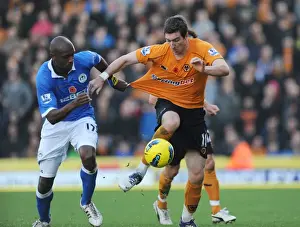 Player Prints: Wolverhampton Wanderers vs Wigan Athletic: A Premier League Battle - Ward vs Boyce